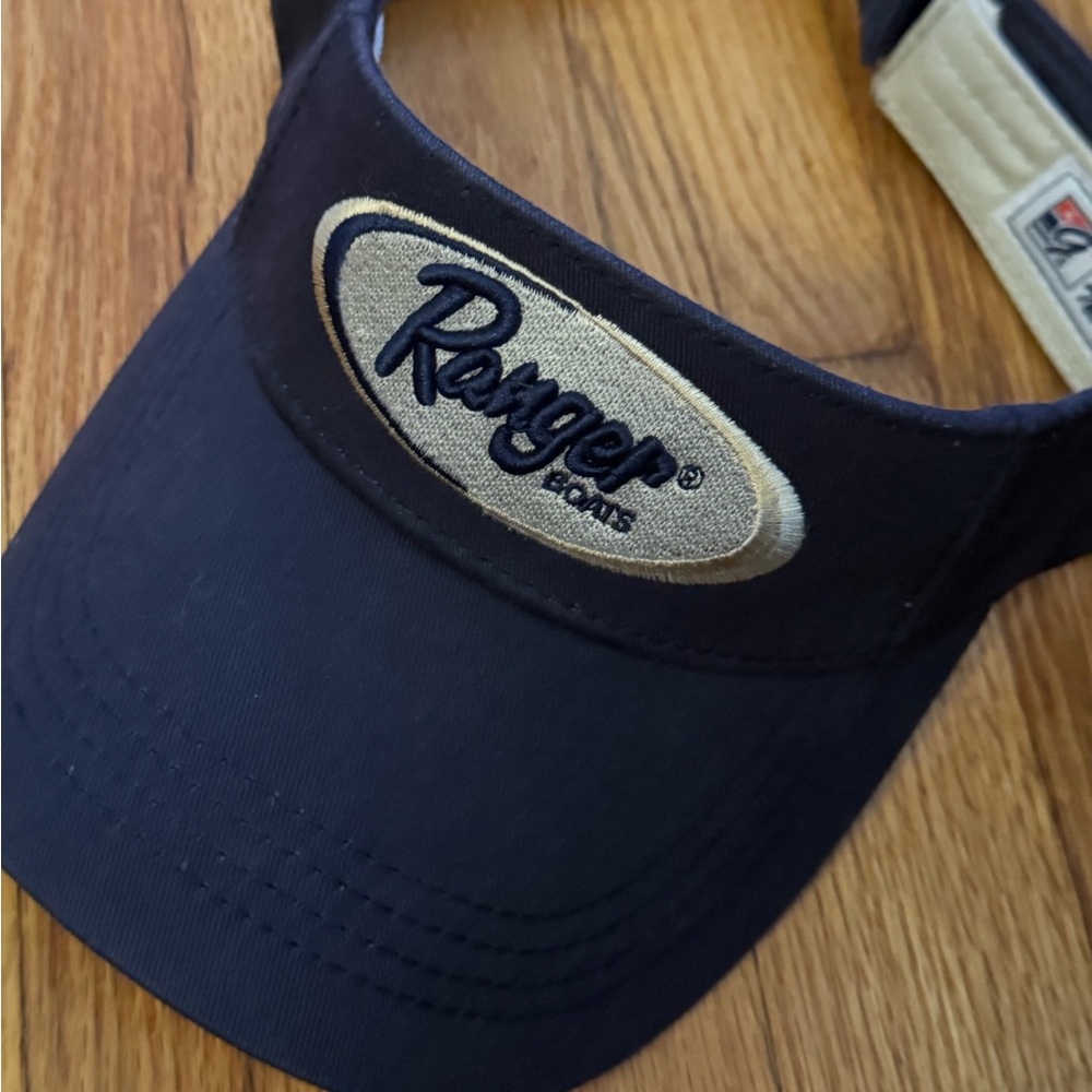The Game Black and Cream Headwear ranger boats visor hat